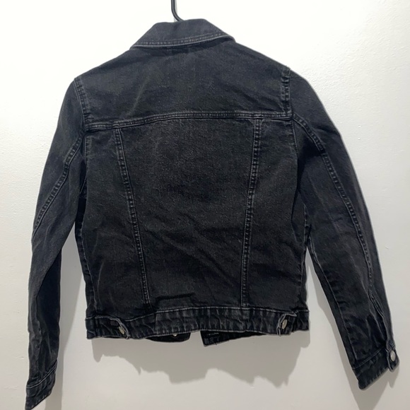 Zara Denim Jacket in washed black size S - Picture 2 of 4